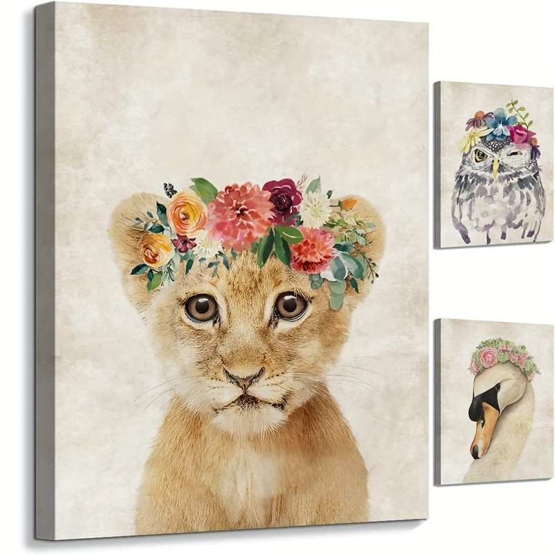 クラウン 油彩画 装飾フレーム付き