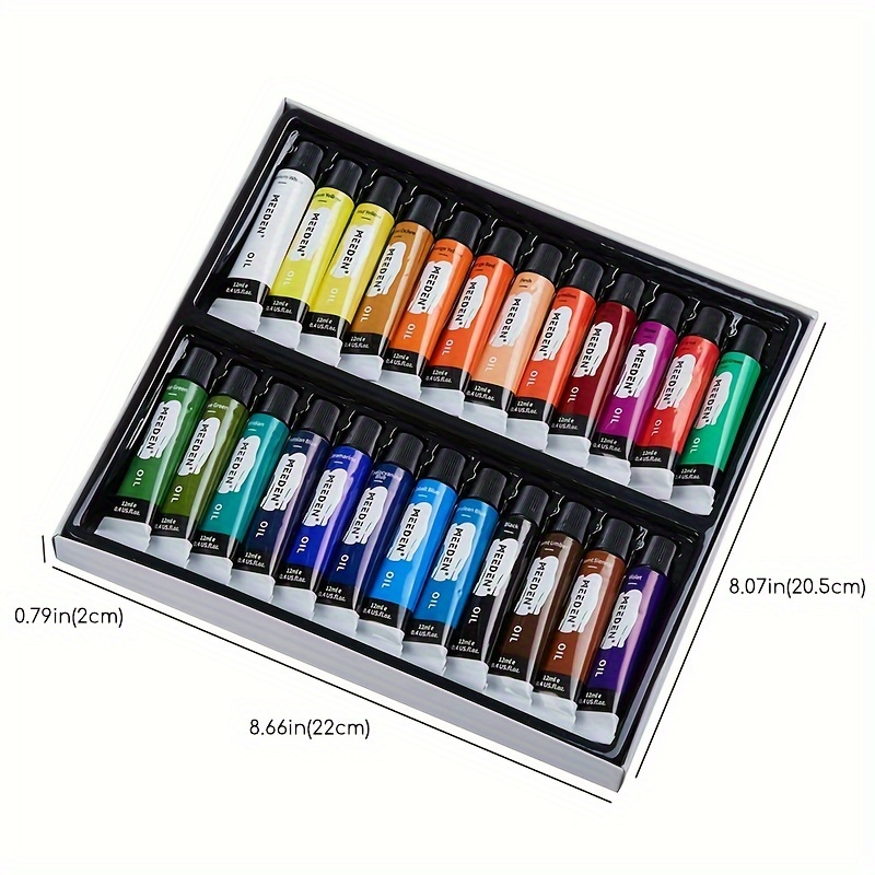 Meeden Oil Paint Set, 24 Tubes Oil-based Colors, Vibrant Non-toxic