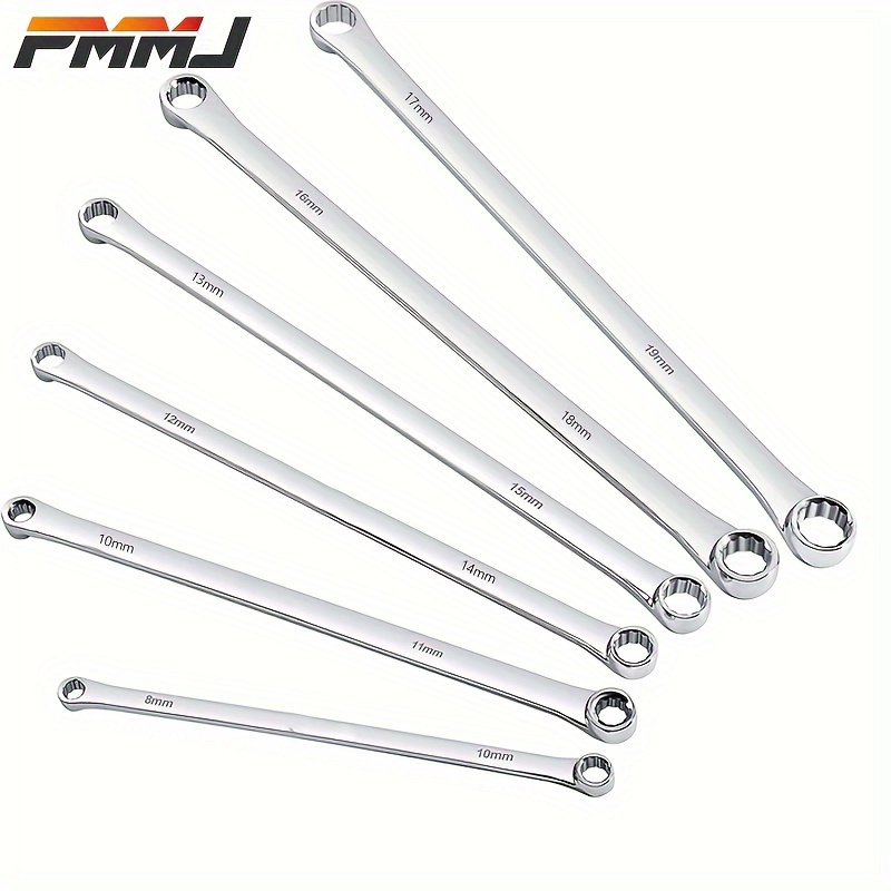 

6pcs Pmmj Long Handle Wrench Set - Double Head Torx Wrench - Crv Material - Tool Hanging Package - Car Repair Tool Set - Home Tool Set