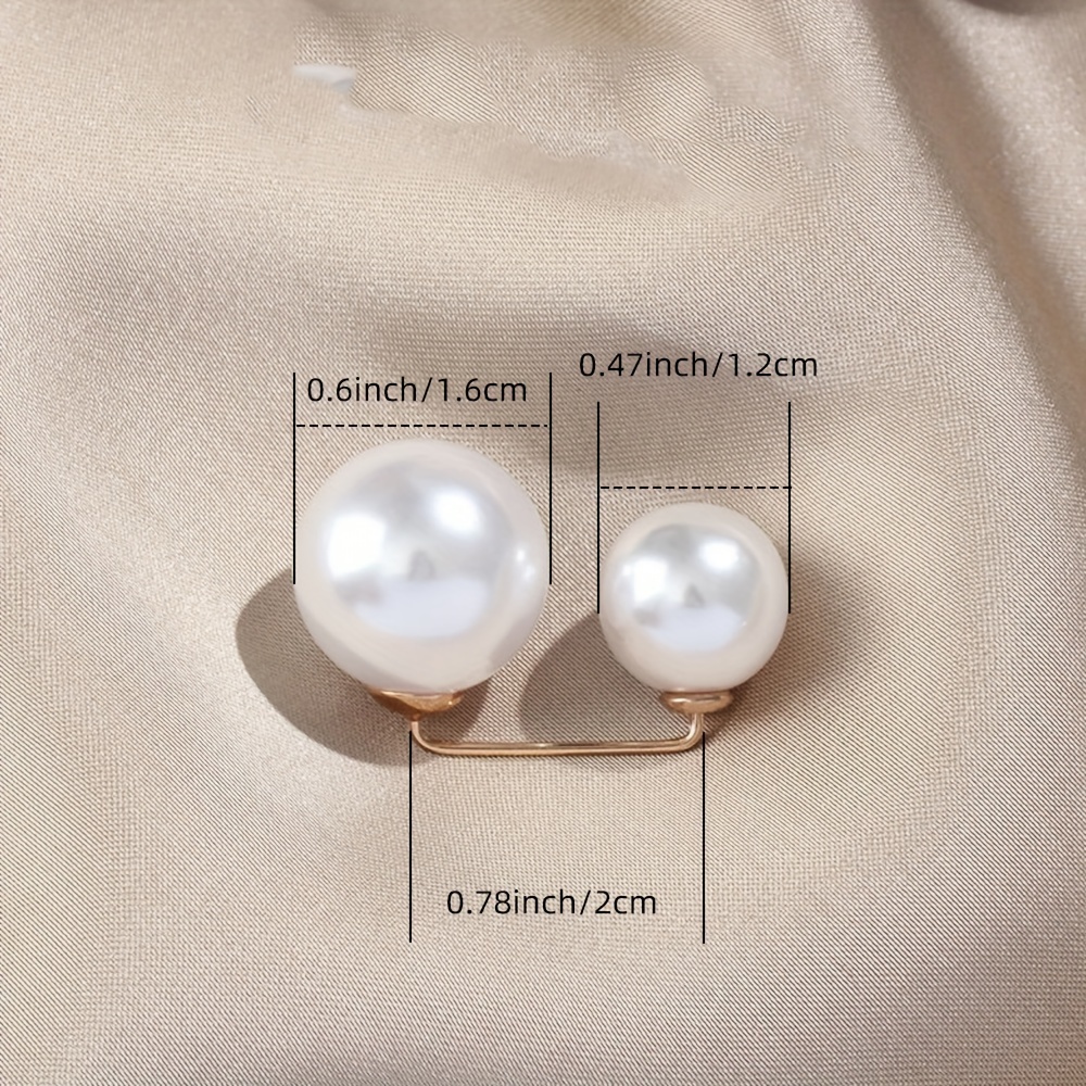 6pcs/set Faux Pearl Brooches For Women Original New Girls Pants Jeans Dress  Clothes Big Change Small Waist Pins Brooch Decoration