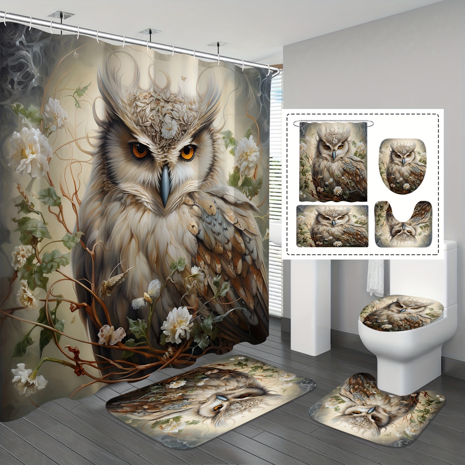 Owl Bathroom Set - Temu