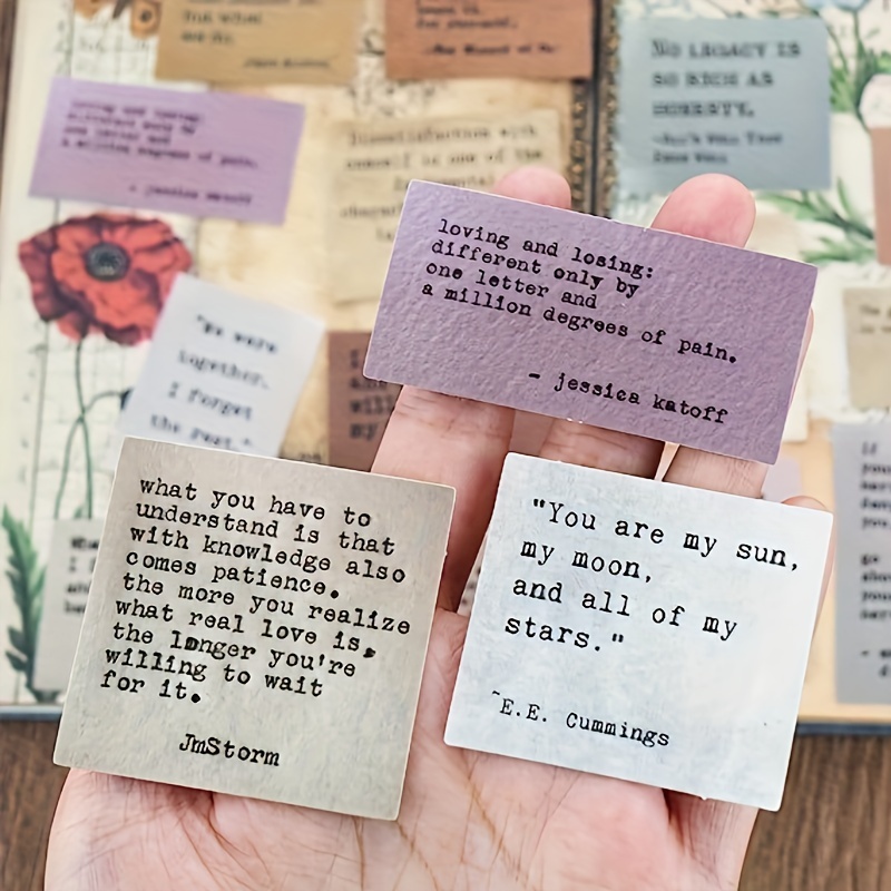 Vintage Words Phrase Stickers