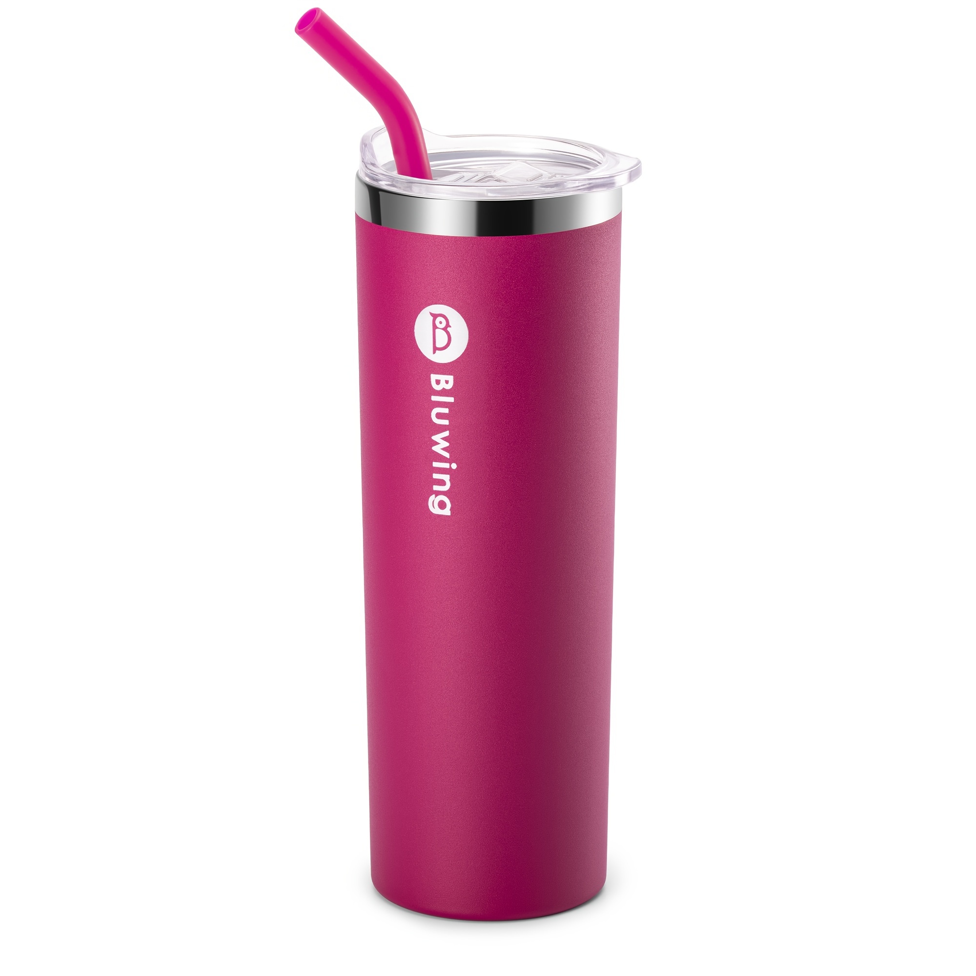 Skinny Tumbler, Stainless Steel Double Wall Water Bottle, Vacuum Insulated Slim  Cup With Lid Straw - Temu