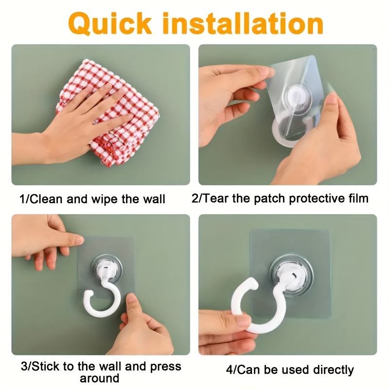 360° Rotating Wall Hanging Hook, For Kitchen & Cleaning