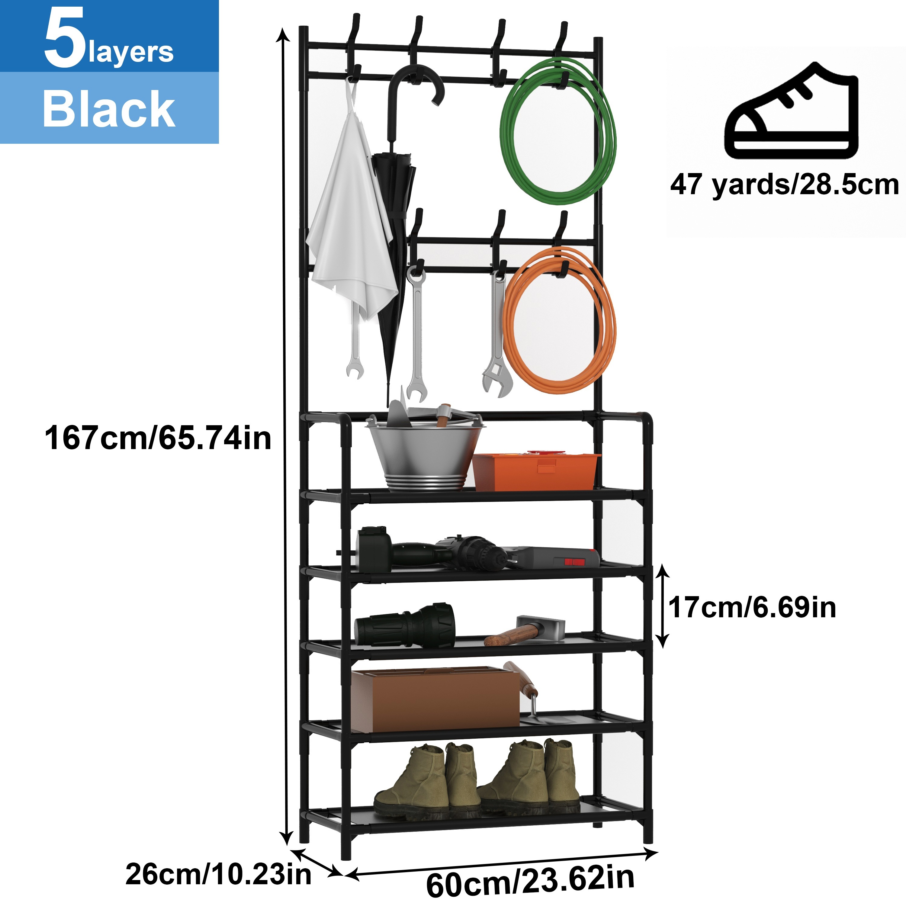 1 pz. Appendiabiti in acciaio inox, appendiabiti da camera da letto da  terra, appendiabiti da assemblare, appendiabiti integrato per la casa,  scarpiera multistrato, appendiabiti per ingresso, scarpiera per ingresso -  Temu Italy