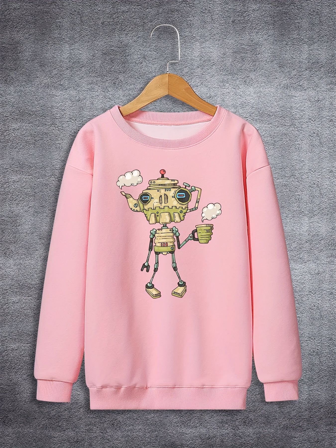 Sudadera Divertida Con Diseño De Dibujos Animados De Robot De