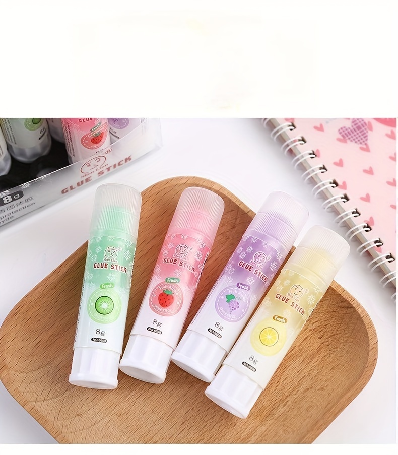 2pcs Random Color Fruit Scented Glue Sticks, Perfect For Student Crafting