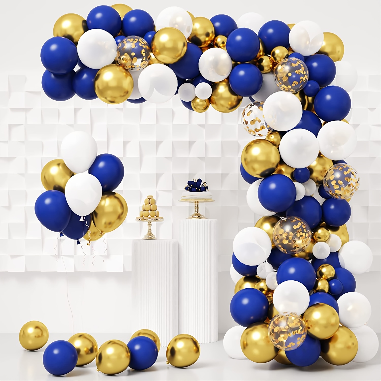 Suministros de fiesta de cumpleaños con temática Bluey, arco de guirnalda  de globos, conjunto de globos