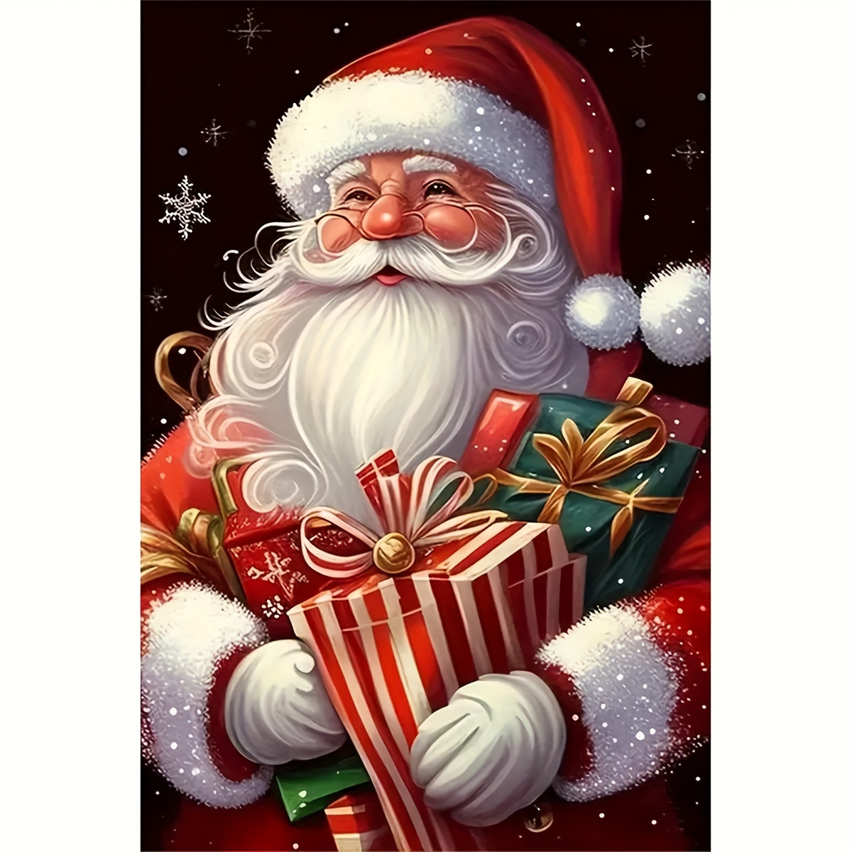 Santa Claus Holiday Edition Diamond Art Christmas Diamond Dotz Full Drill  Leisure Arts 