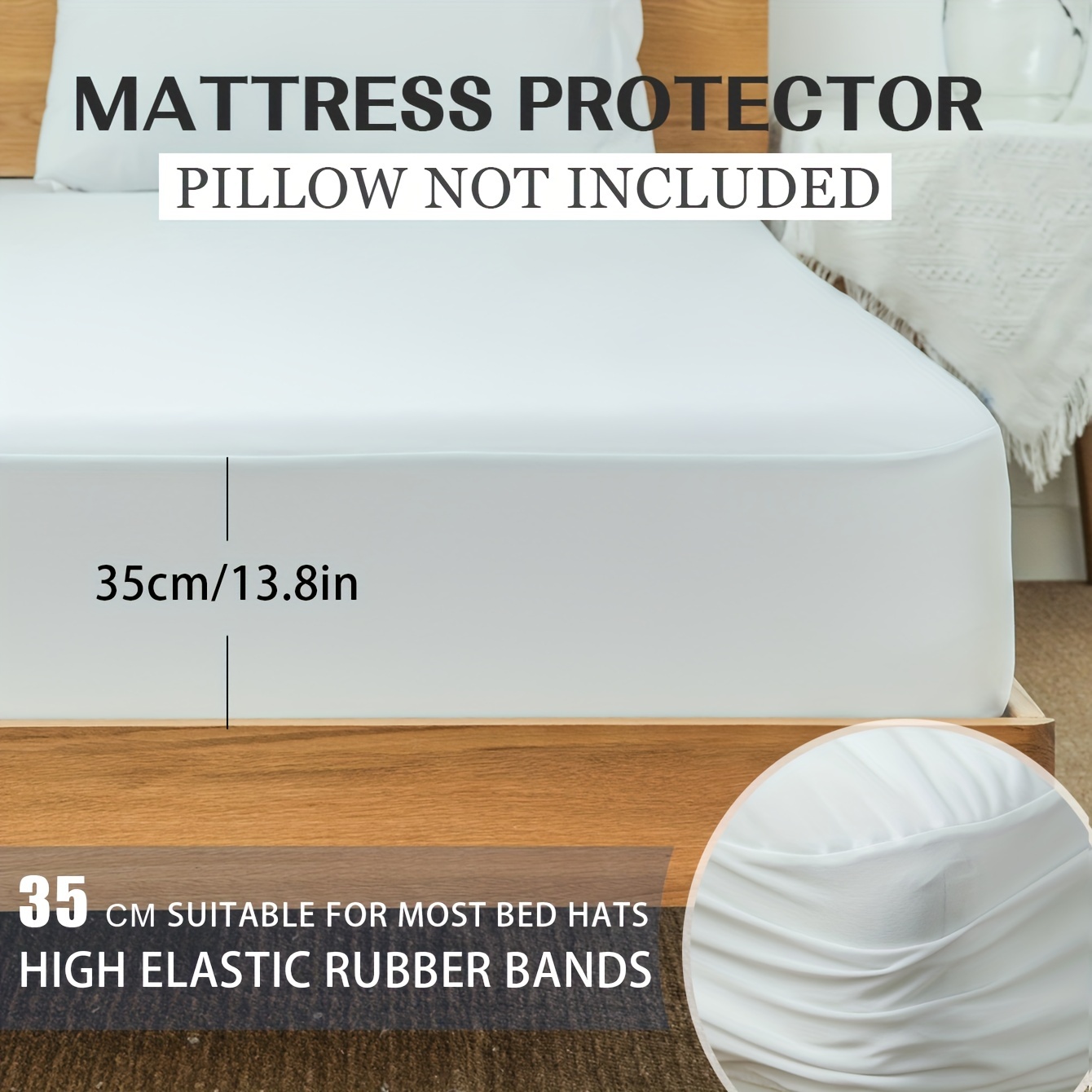 Safest Mattress Protector - Queen - College Dorm Room, New Home, First  Apartment Essentials, Waterproof Mattress Cover Protector And Encasement -  Temu