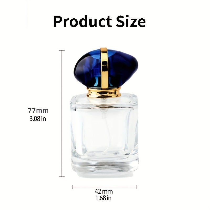 Clear Perfume Spray Bottle With Blue Plastic High Grade Refillable Cosmetic  Sample Empty Glass Atomizer Scent Pump Case, Travel Essentials - Temu