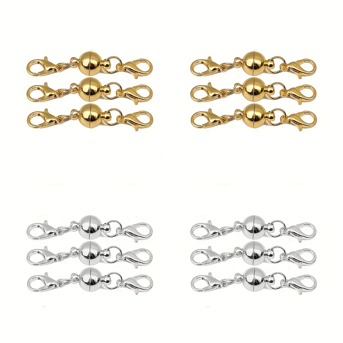 Lot Stainless Steel Round Magnetic Clasps For Bracelet - Temu