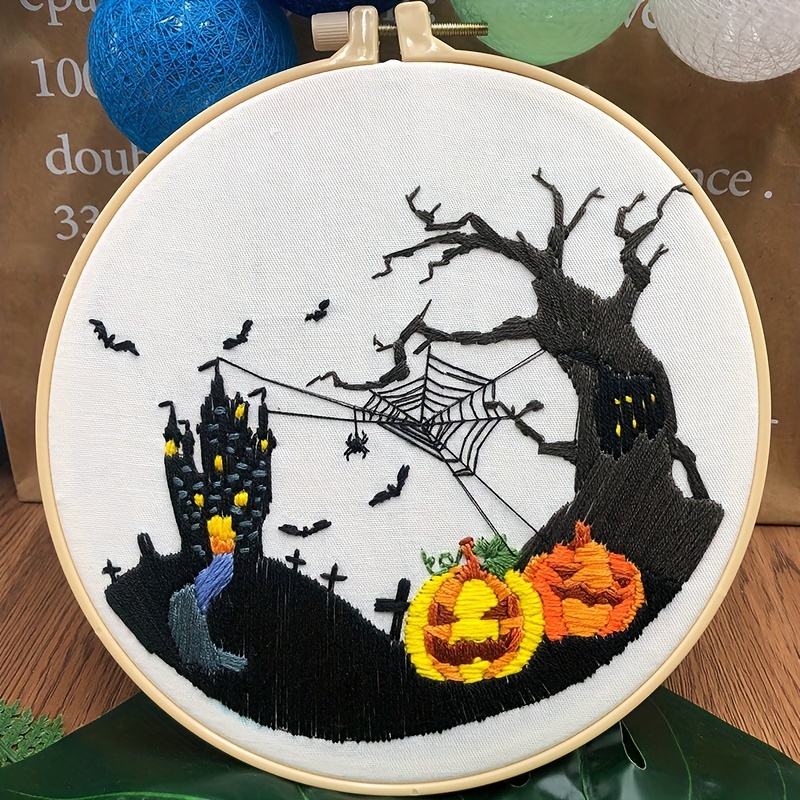 Halloween Diy Embroidery Kit Three dimensional Handicraft - Temu