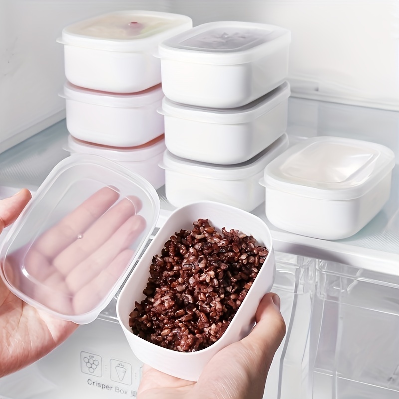 Food Storage Container, Miscellaneous Grain Rice Sub-package Frozen Box,  Fat-reducing Meal Quantitative Bento Box, Rice Portion Box, Small Lunch Box,  Refrigerator Food Preservation Box, Frozen Crisper, Kitchen Organizer, Home  Kitchen Supplies 