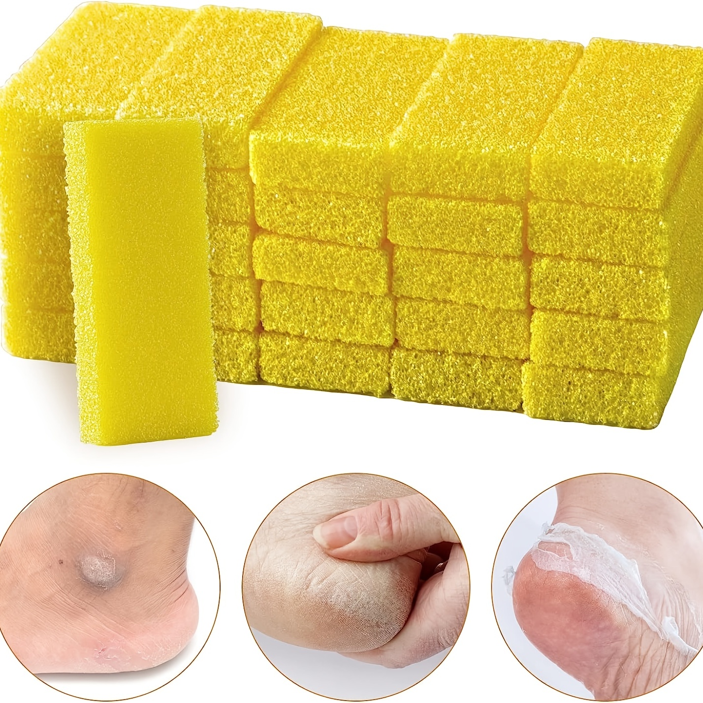 40PCS Disposable Pedicure Pumice Stone for Foot Care Sponge