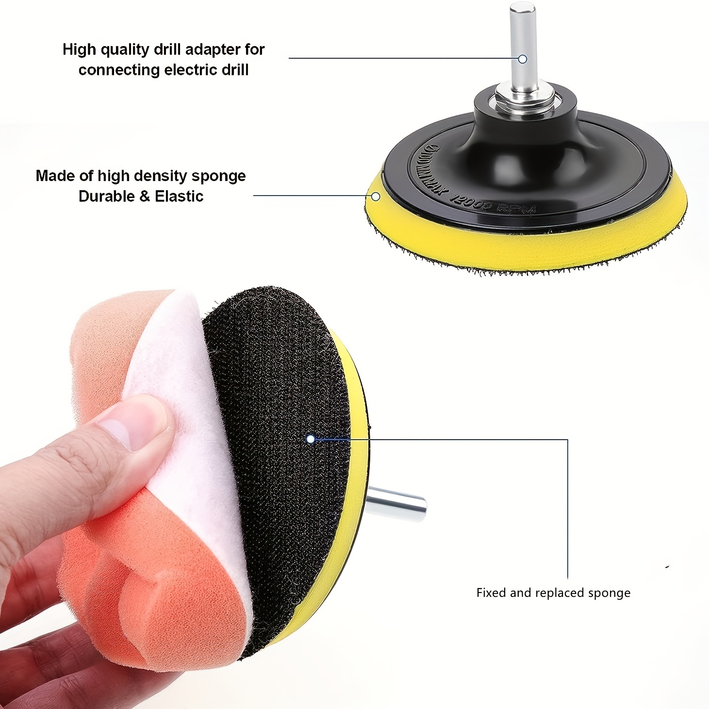 Car Polishing Pad Kit Sponge And Wool Polishing Pad Set Car - Temu