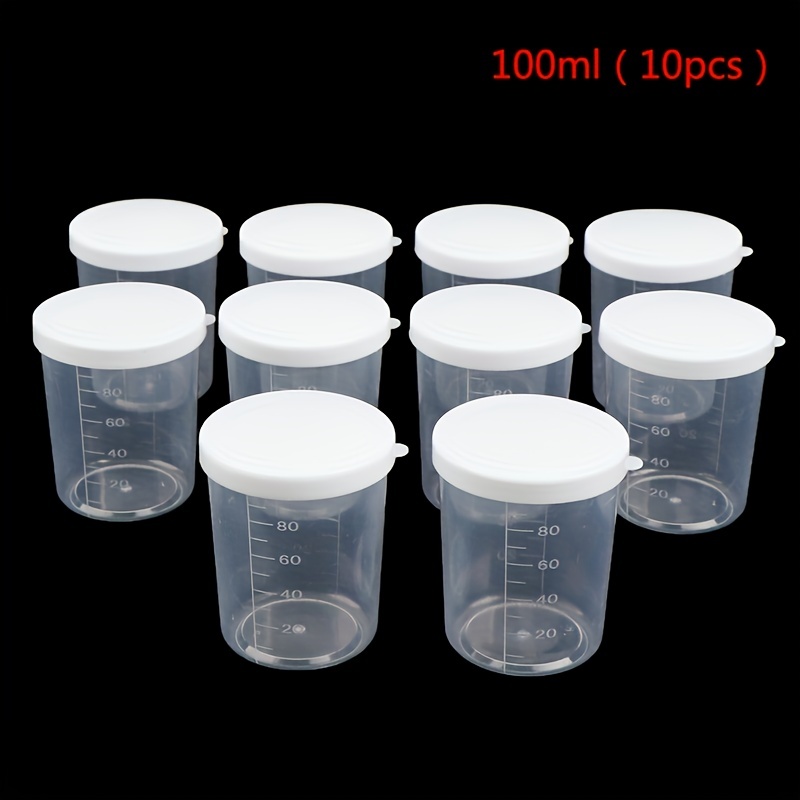 100ml Plastic Graduated Test Measuring Cylinder Container Cups