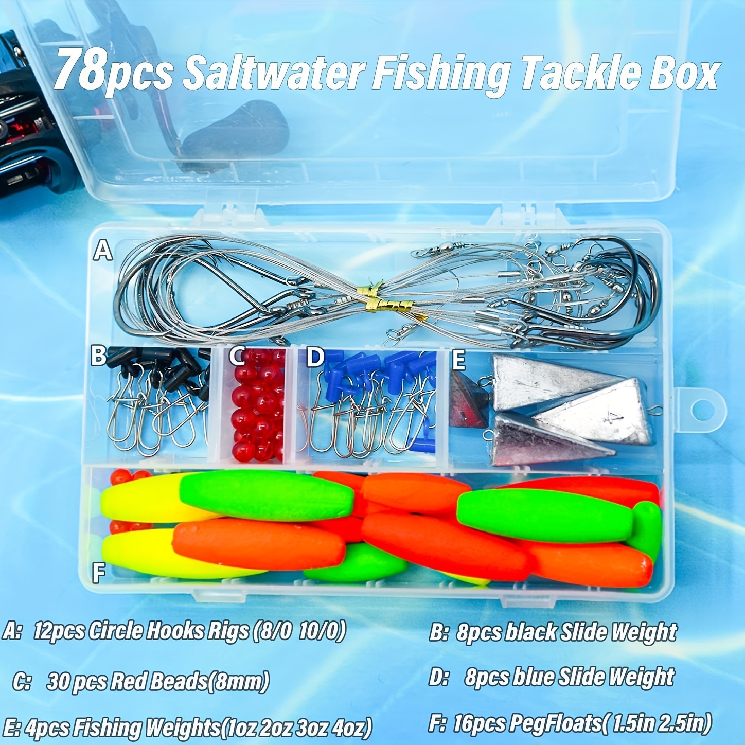 Saltwater Surf Fishing Kit Perfect Beach Fishing Hooks - Temu