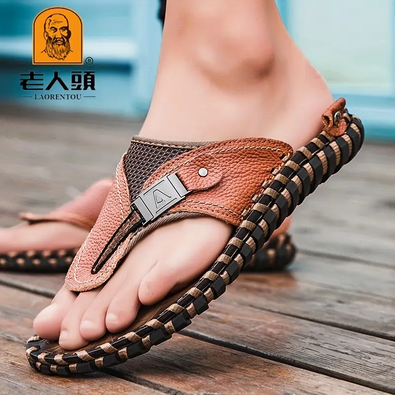 Laorentou Mens Flip Flops Lightweight Comfortable Non Slip Thong Sandals  For Indoor Outdoor Beach Summer - Men's Shoes - Temu