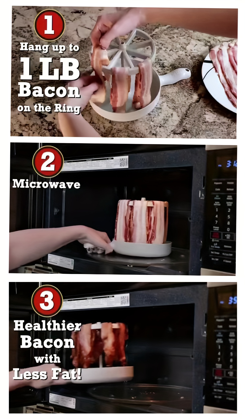 Pmmj Bacon Cooker Microwave Oven Barbecue Rack Bacon Barbecue Rack