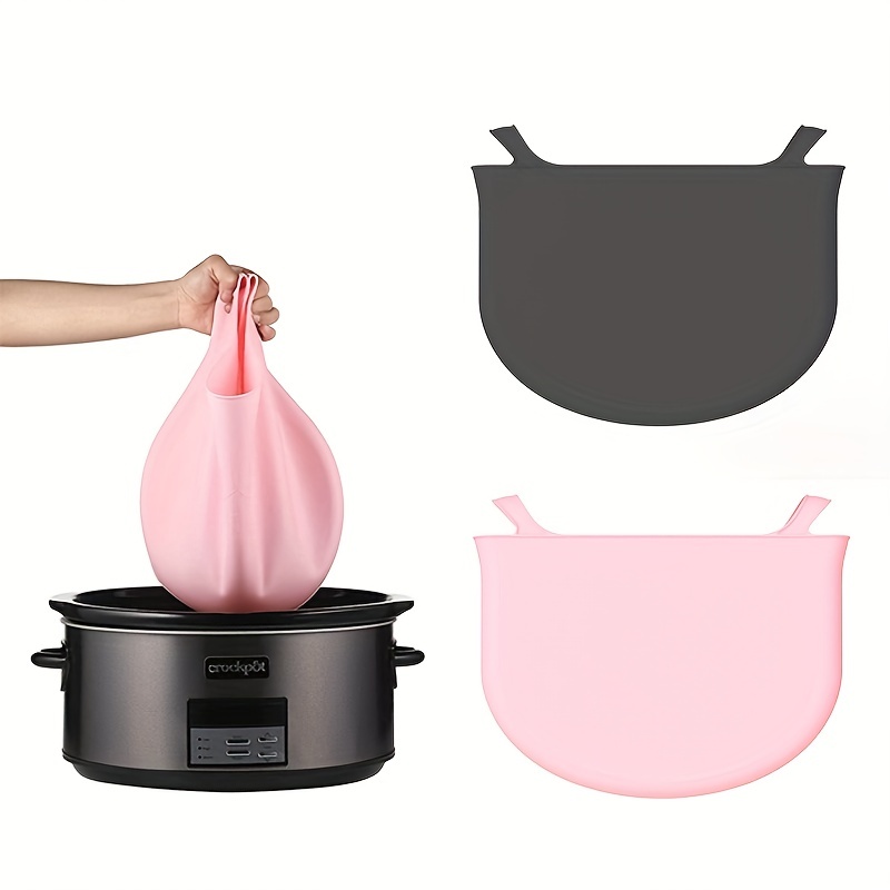 Silicone Slow Cooker Liners Reusable Crockpot Leakproof & Easy Clean Bags  Liners