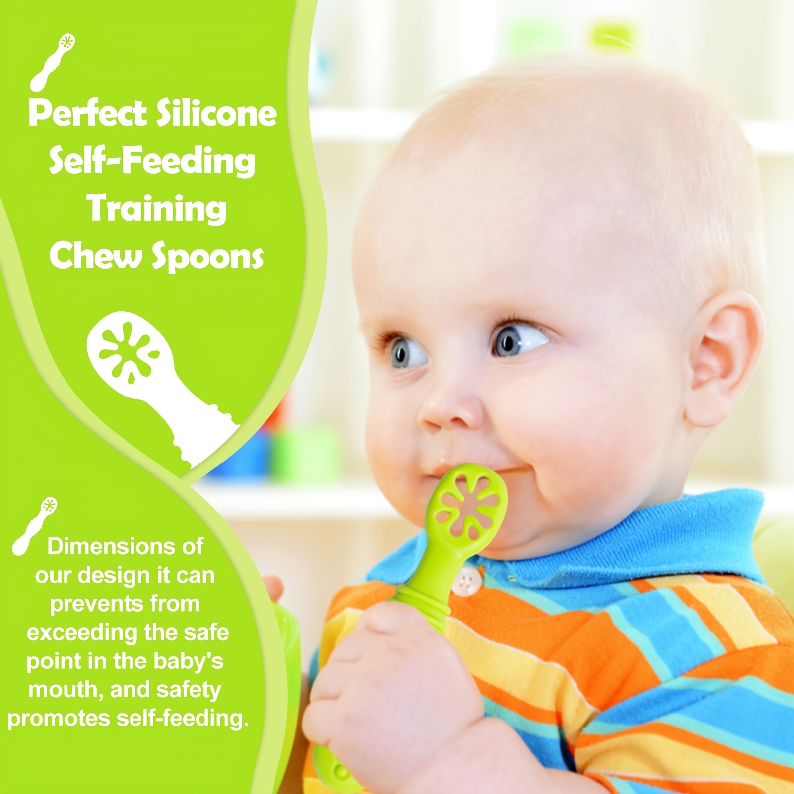 6-Piece Silicone Feeding Spoons for First Stage Baby and Infant, Soft-Tip  Easy on Gums I Training Spoon | Baby Utensils Feeding Supplies, Dishwasher  