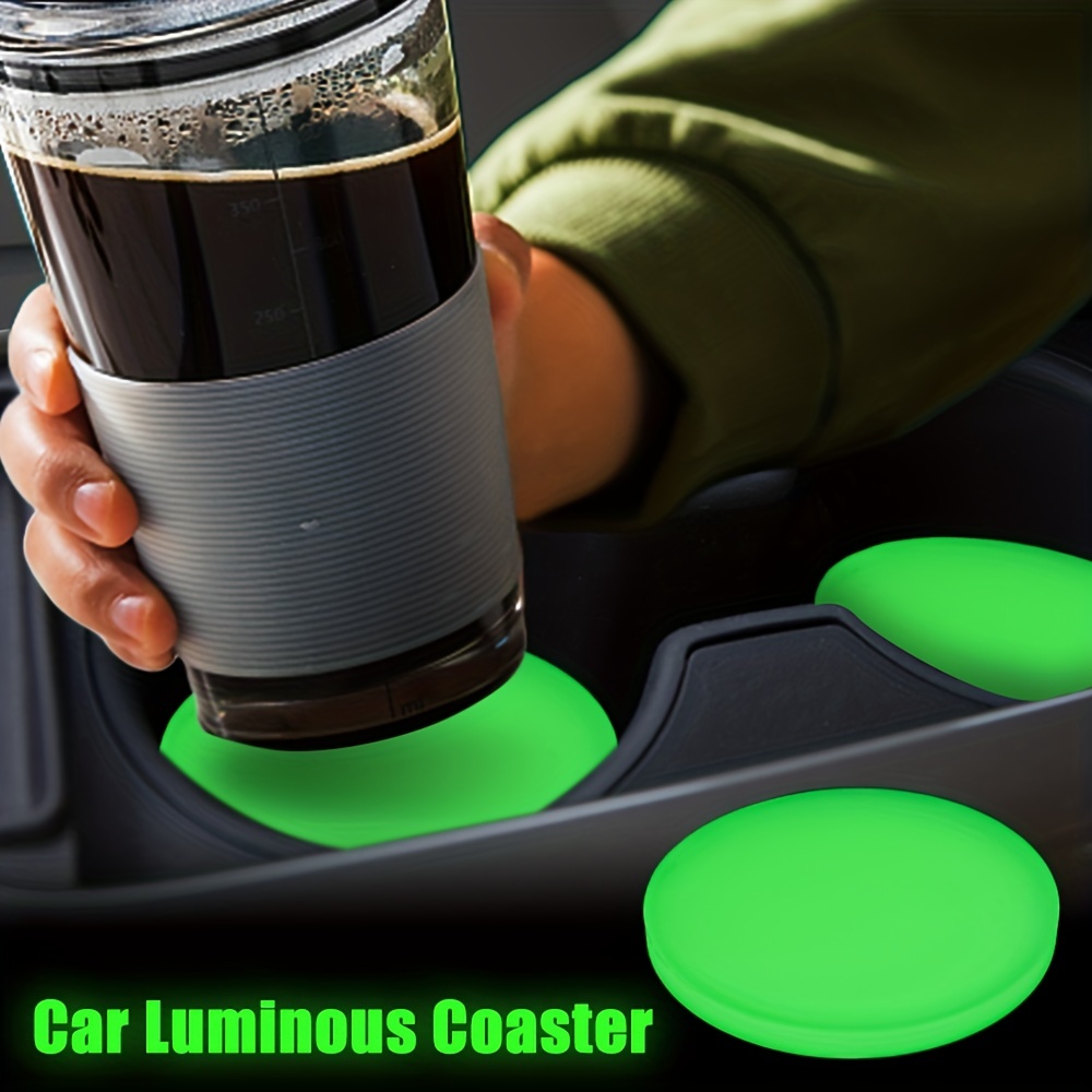 Black Car Coaster Water Cup Bottle Holder Non slip Mat Soft - Temu