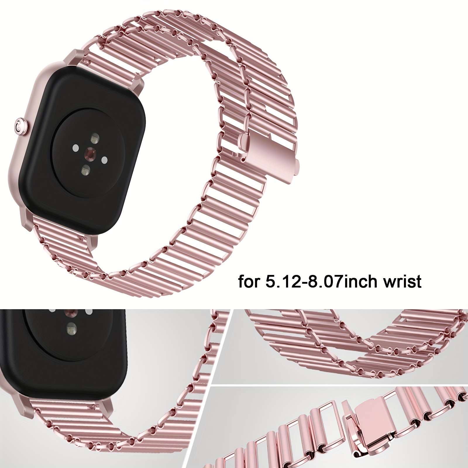 Temu 20mm Metal Watch Band Compatible with Amazfit GTS 4 Mini, Amazfit GTS 3/GTS 2 Mini/GTS, Replacement Strap for Amazfit GTS 2e/GTR 42mm/Bip/Bip S/Bip