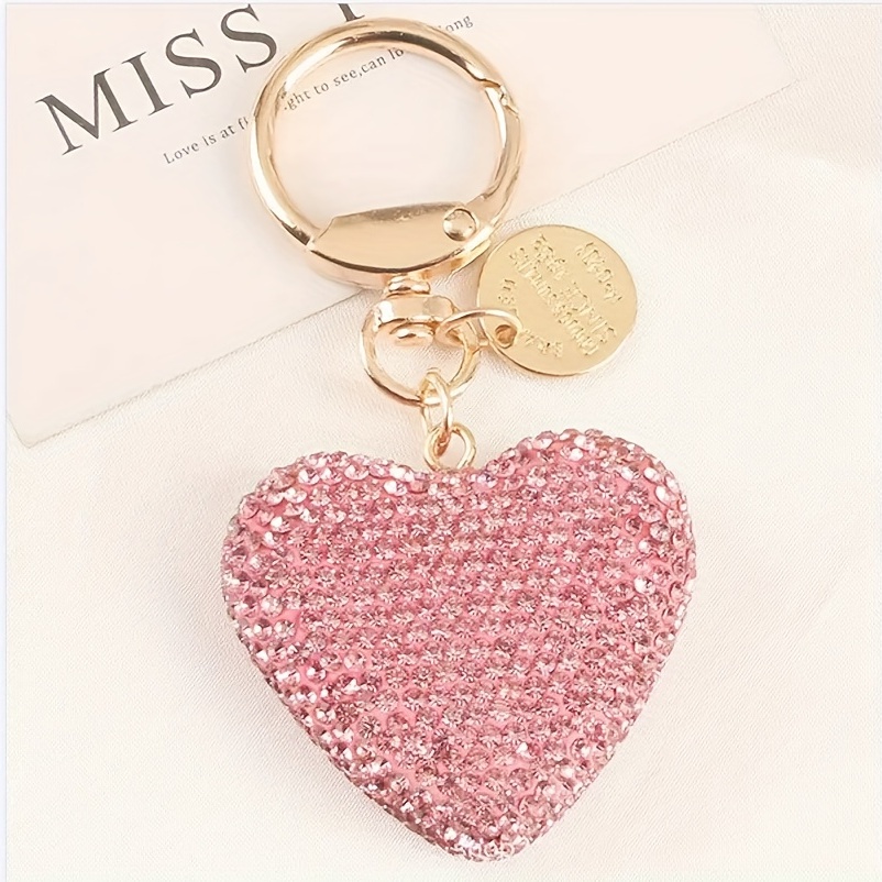  Crystal Car Keychain for Women with Bling Rhinestone Heart  Shape Keychains Pendant Cute Keychain, Black Bling Heart Pretty Car key  Chain Accessories for Women and Girls Gifts : Clothing, Shoes 