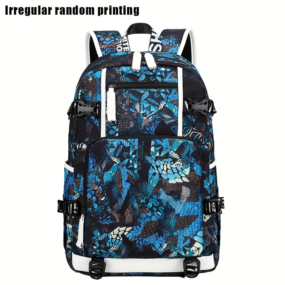 Teenager Primary And Secondary School Bag - One Piece Printed Usb School  Backpack For Men And Women - Casual Travel Backpack