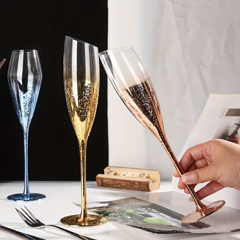 1pc 6oz Champagne Flutes Champagne Flute Tumbler With Lid Mr Reusable  Cocktail Champagne Toasting Glasses Wedding Decor