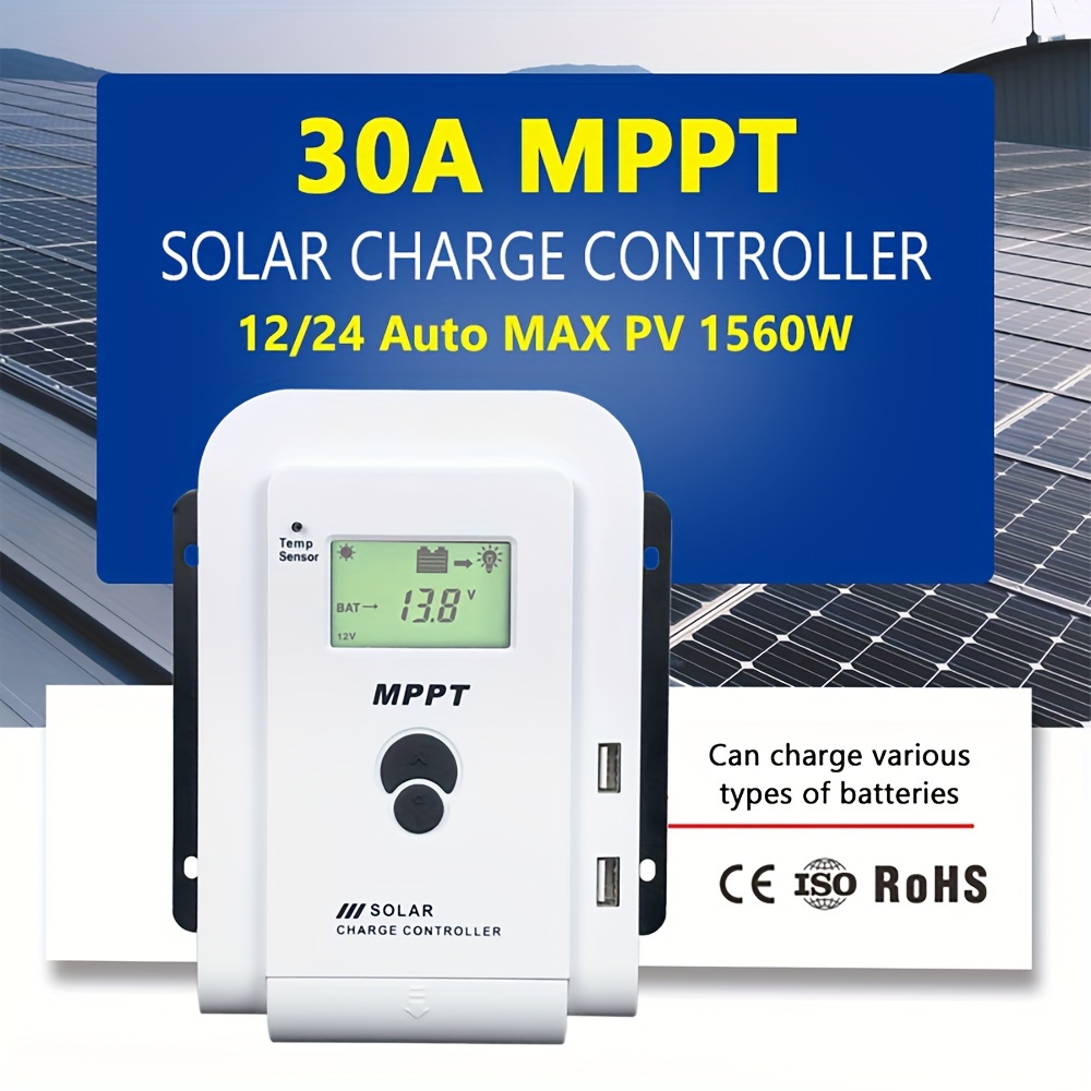 Régulateur solaire MPPT 60A - 12V 24V 36V 48V Automatique