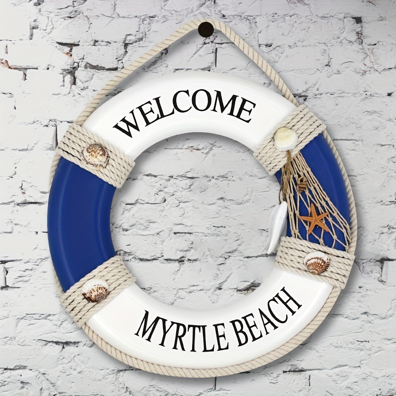 Summer Nautical Theme Decoration Lifebuoy Home Outdoor Wall