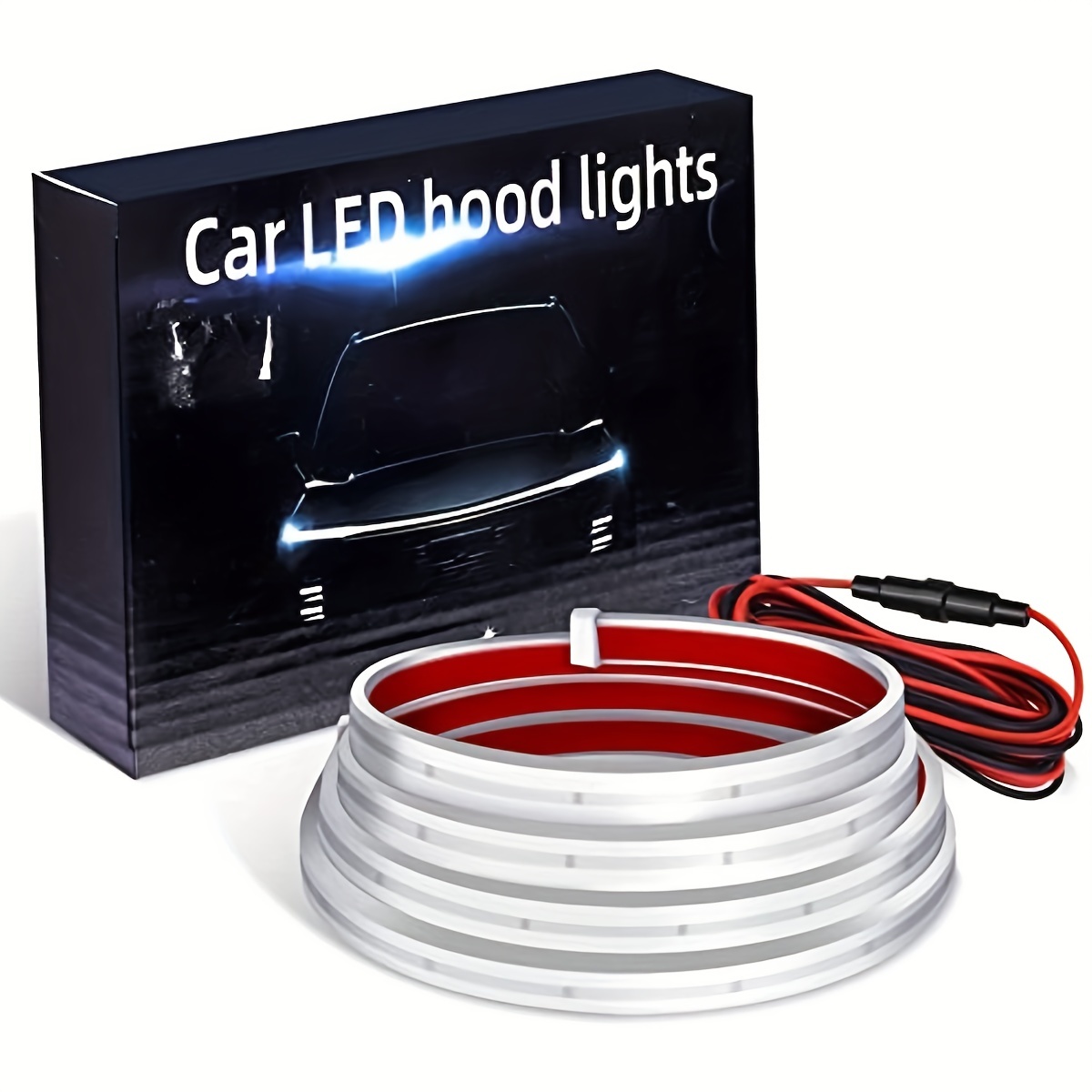 Tira de luz LED secuencial de señal de giro dinámico, luces de capó de  arranque, luz de circulación diurna flexible DRL para automóvil, camión,  SUV