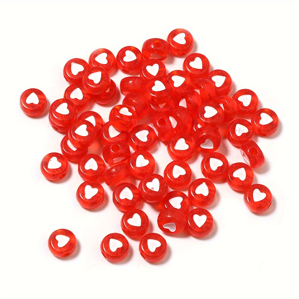 Colored Charm Marble Pattern Love Heart Beads Acrylic Spacer Bead 15x17mm  20pcs Acrylic Beads For Jewelry Making DIY Accessories