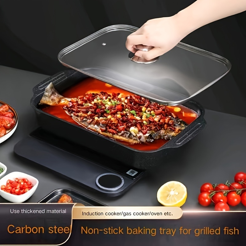 Carbon Steel Baking Sheet, Non-stick Baking Pan, Cookie Sheet, Fish  Grilling Trays, Oven Accessories, Baking Tools, Kitchen Gadgets, Kitchen  Accessories - Temu