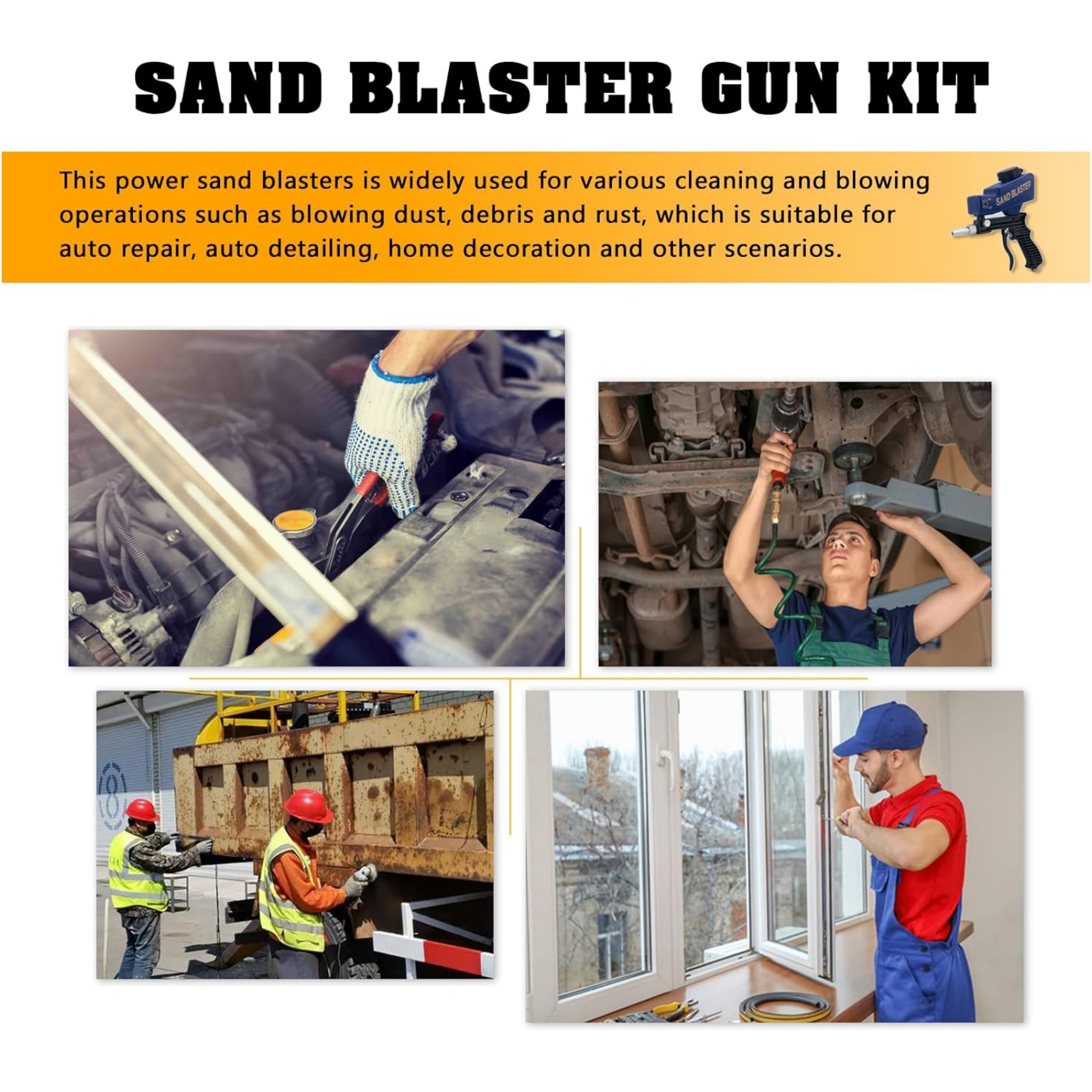 Adjustable Sand Blasting Gun 90psi Portable Sand Blasting - Temu