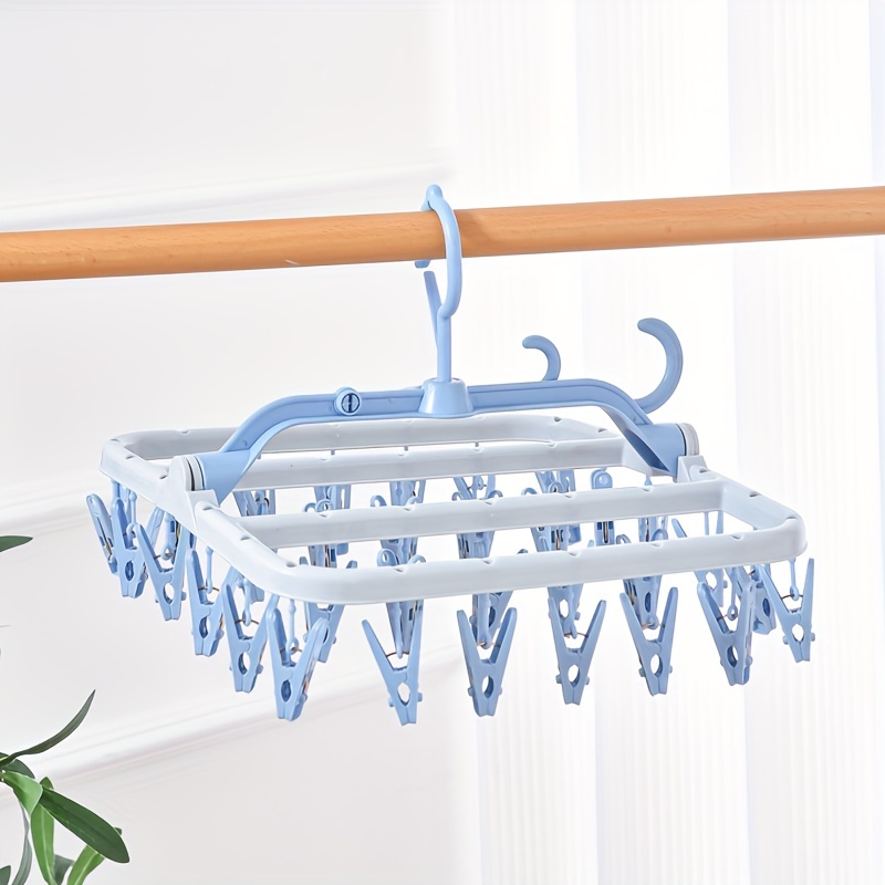 5pcs Blue Baby Clothes Hangers, Children Clothes Racks, Adjustable,  Anti-slip, Multifunctional, Windproof, Suitable For Home Use, Drying And  Storage