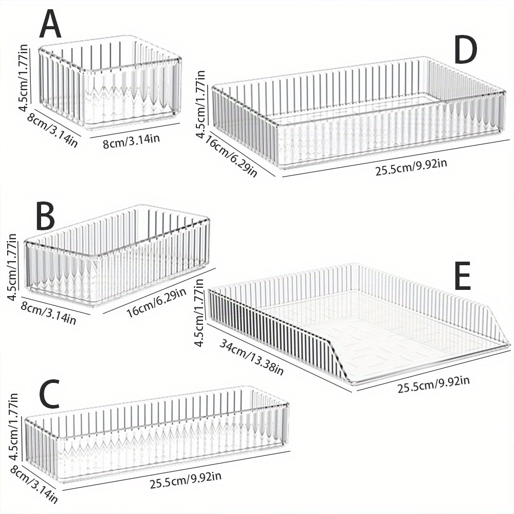 Transparent Cosmetic Storage Box with Shelf
