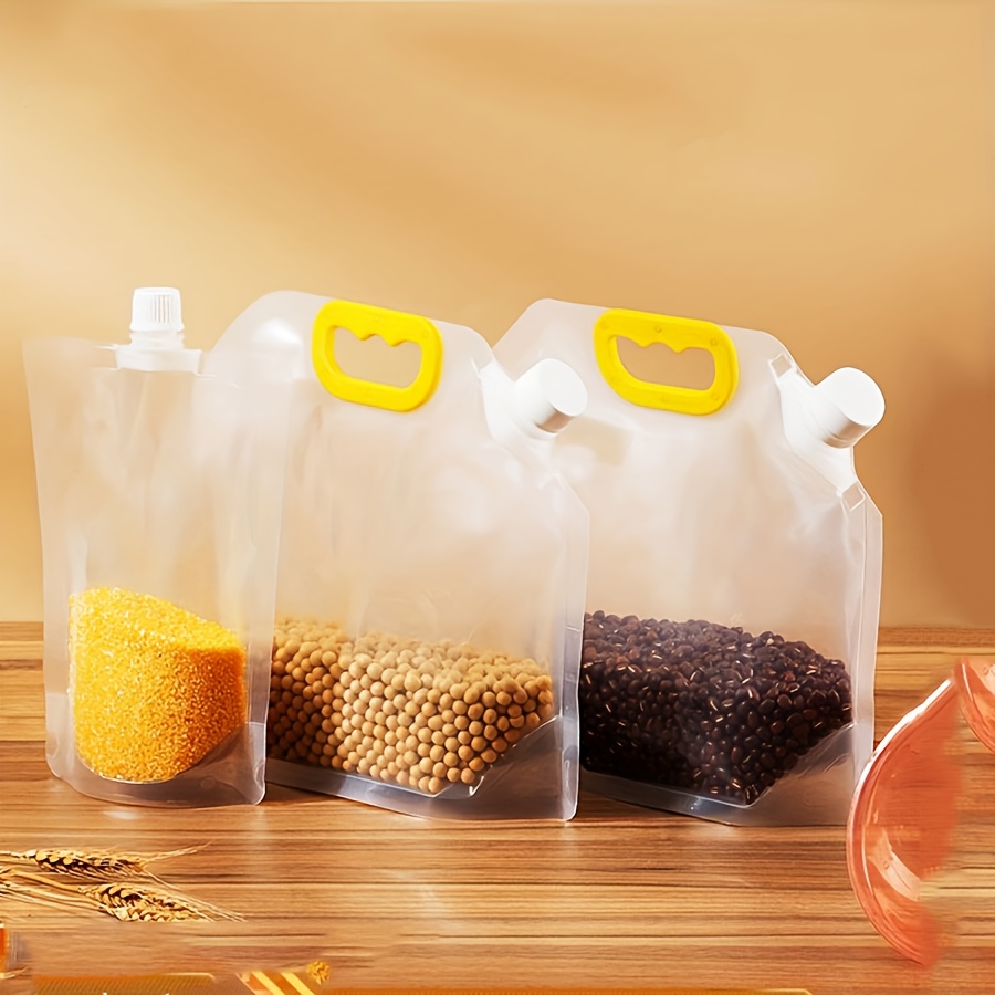 3PCS Kitchen Cereal Storage Bag Portable Food Packaging Bags Grain