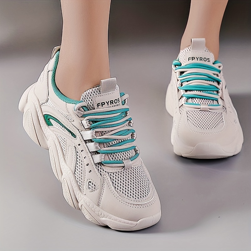 Women's Breathable Mesh Sneakers, Comfortable Low Top Lace Up Shoes,  Women's Fashion Walking Shoes