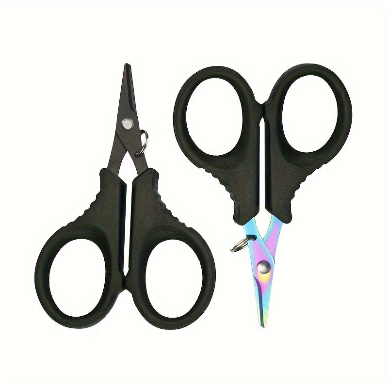 1pc Titanium Coating Stainless Steel Fishing Scissors, Fishing Line Cutter,  Braided Line Cutter, Fishing Tool
