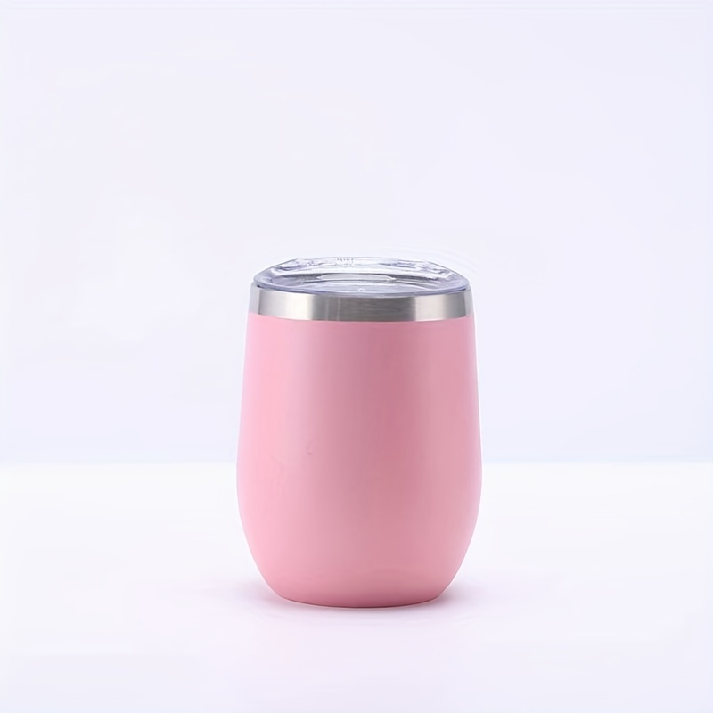 1pc Coffee Mug With Handle Insulated Egg Shape Stainless Steel