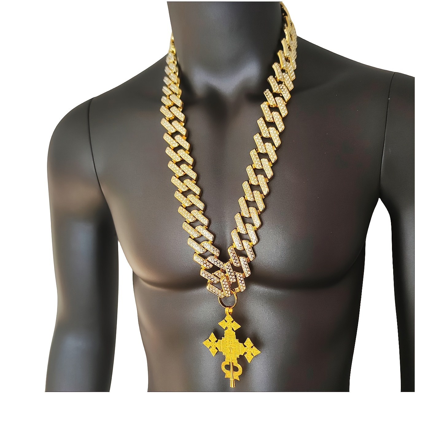 African Ethiopia Classic Cross Shape Necklace Earring Ring - Temu