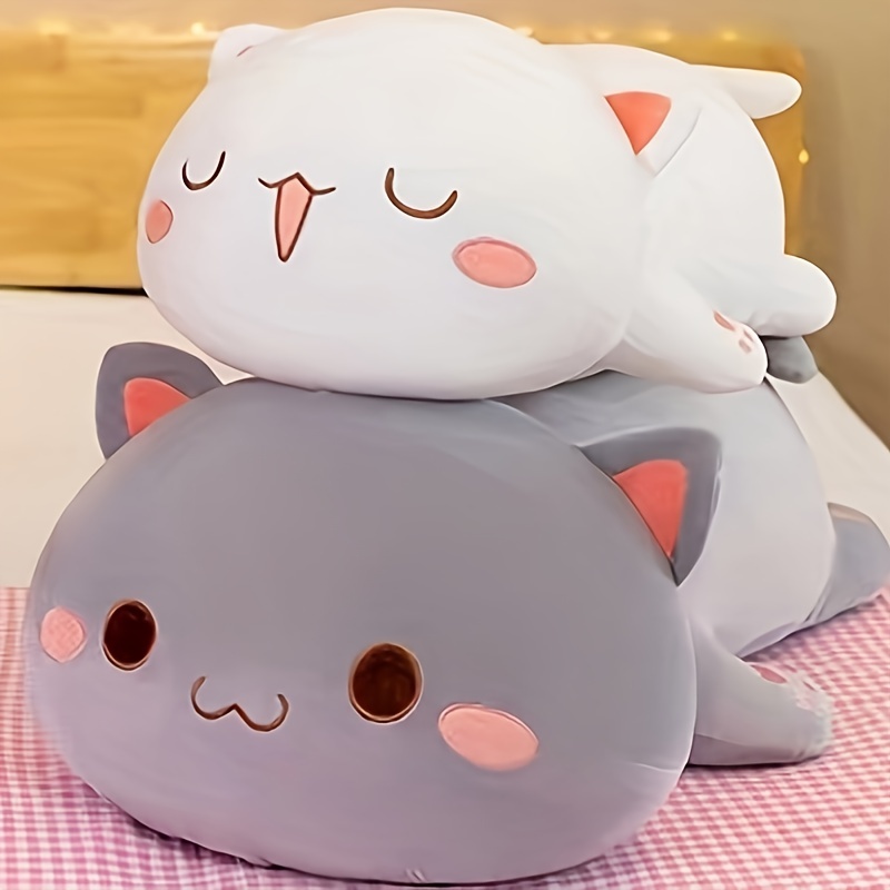 13.8 pouces mignon doux chat peluche oreiller canapé coussin Kawaii peluche  jouet doux farci dessin animé animal poupée pour enfants bébé filles cadeau  de Noël - Temu Switzerland