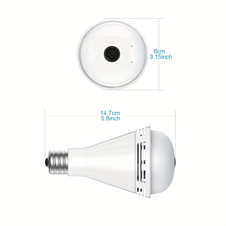 Lampadina Telecamera Sorveglianza Intelligente Wireless 1pc - Temu Italy