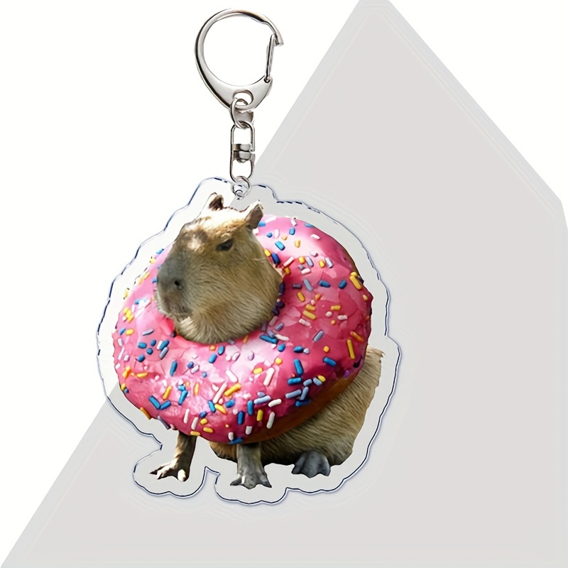 Acrylic Capybara Pattern Keychain Pendant Backpack Purse Car - Temu