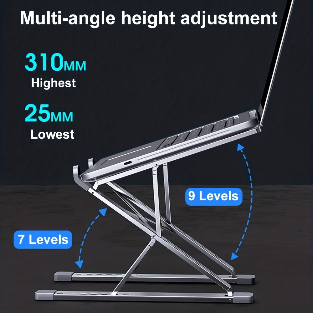 Laptop Stand Per Macbook Pieghevole Regolabile In Alluminio - Temu Italy