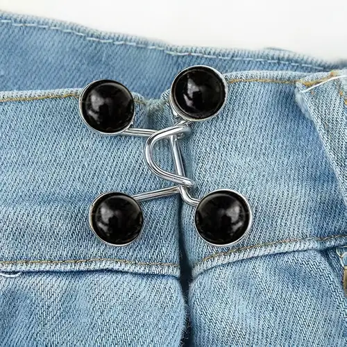 2pcs Adjustable Jeans Button Pin Pant Waist Tightener Decoration