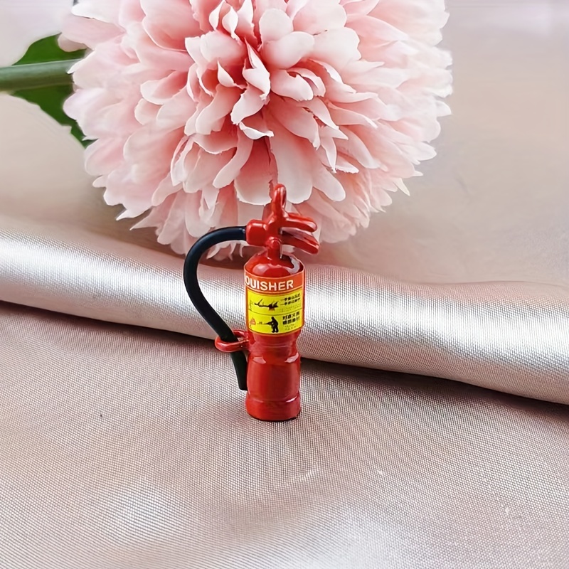 Mini Extintor Fuego/estante Leña Juguete En Miniatura Casa - Temu